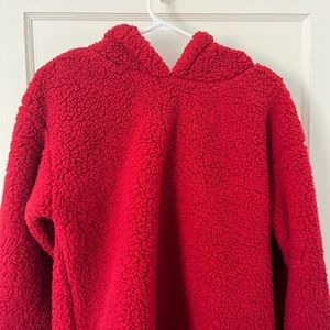 Joe Fresh Red Sherpa hoodie